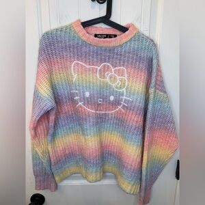 Hello Kitty x Forever 21 Pastel Rainbow Knit Sweater